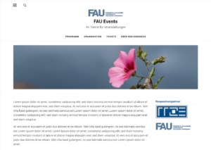 Screenshot FAU-Events Startseite boxed